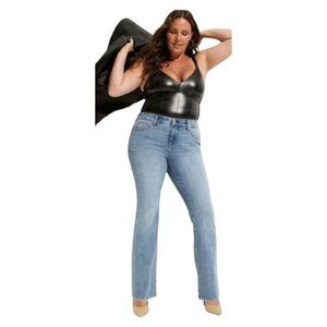 TORRID CURVE 2X sexy black faux pleather bodysuit
